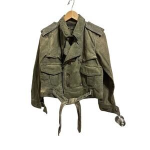 Golden Goose women's olive green cotton utility jacket size Small NEW‎